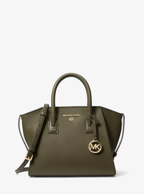 Damske Satchel Taske Michael Kors Avril Small Leather Top-Zip Olivovo Zelená - Kabelky Michael Kors Obchod | VWLIY-0856